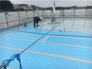 集合住宅屋上防水工事2